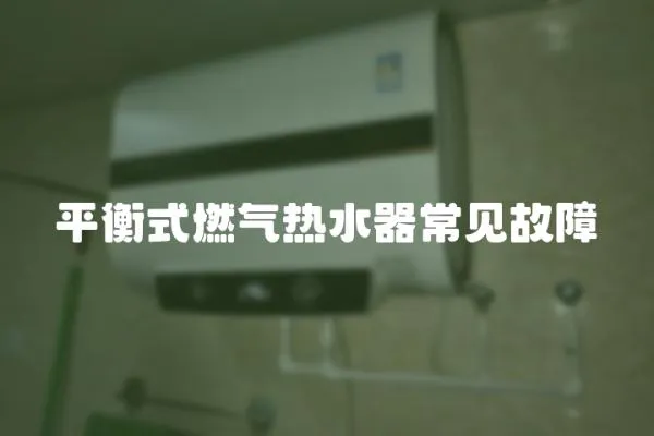 平衡式燃?xì)鉄崴鞒Ｒ?jiàn)故障