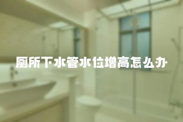 廁所下水管水位增高怎么辦