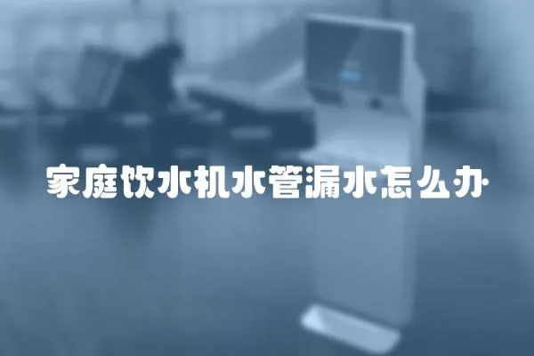 家庭飲水機水管漏水怎么辦