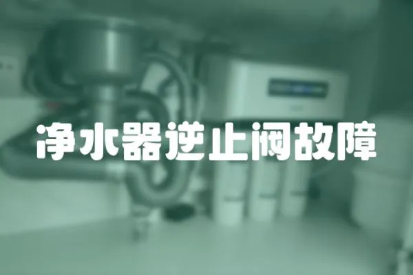 凈水器逆止閥故障
