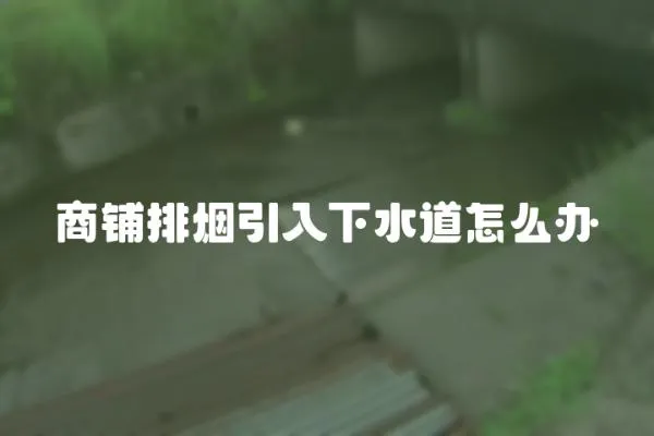 商鋪排煙引入下水道怎么辦