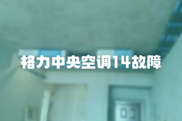 格力中央空調14故障