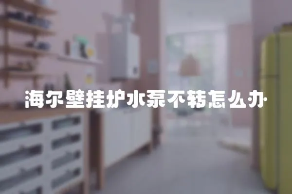 海爾壁掛爐水泵不轉怎么辦