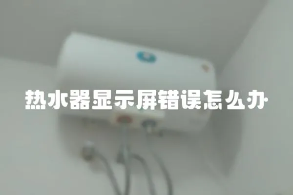 熱水器顯示屏錯誤怎么辦