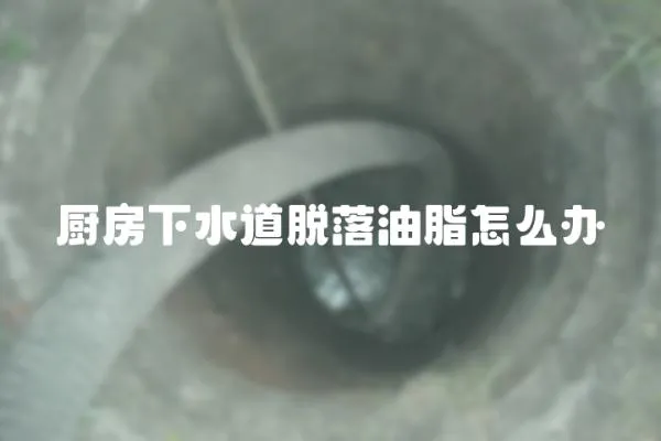 廚房下水道脫落油脂怎么辦