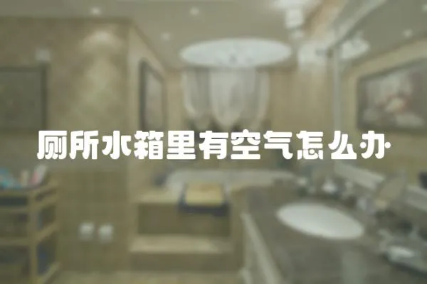 廁所水箱里有空氣怎么辦