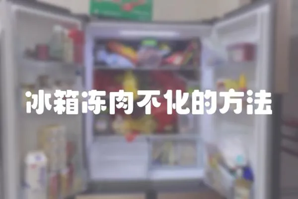 冰箱凍肉不化的方法
