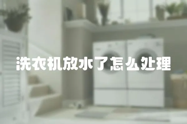 洗衣機放水了怎么處理