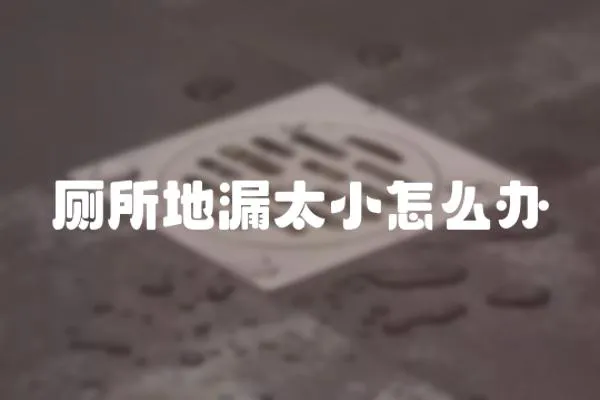 廁所地漏太小怎么辦
