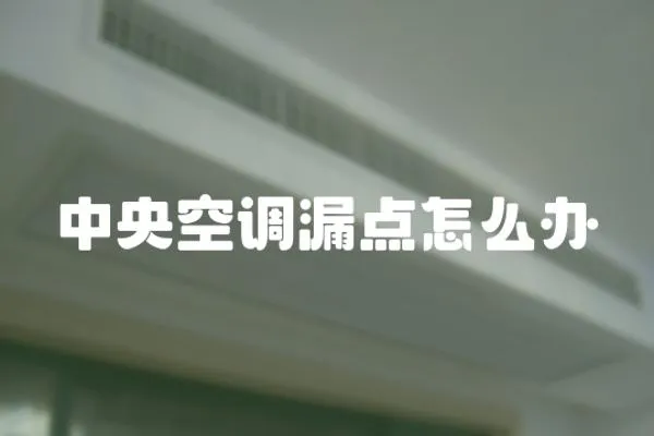 中央空調漏點怎么辦