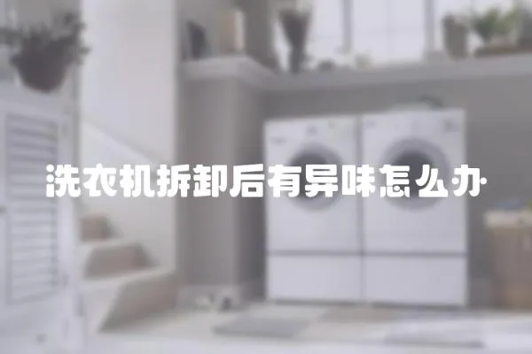 洗衣機拆卸后有異味怎么辦