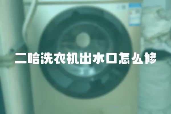 二哈洗衣機出水口怎么修