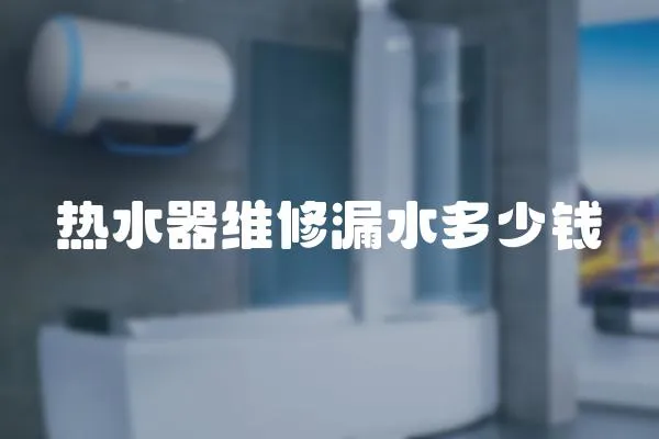 熱水器維修漏水多少錢