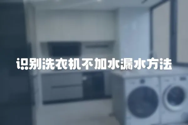 識(shí)別洗衣機(jī)不加水漏水方法