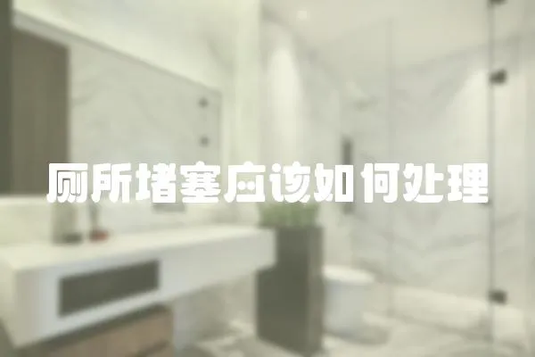 廁所堵塞應(yīng)該如何處理