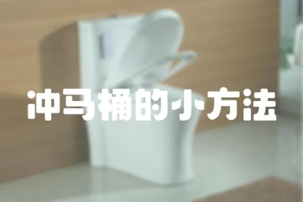 沖馬桶的小方法