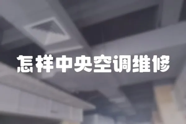 怎樣中央空調(diào)維修