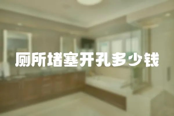 廁所堵塞開孔多少錢