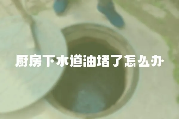 廚房下水道油堵了怎么辦