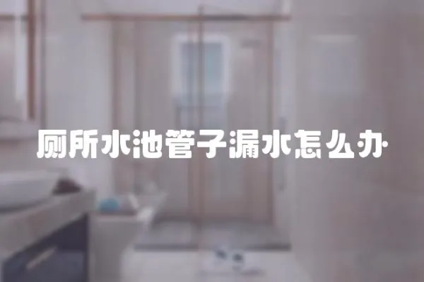 廁所水池管子漏水怎么辦