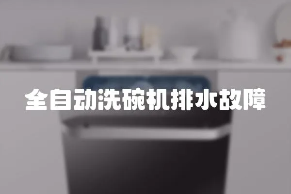 全自動(dòng)洗碗機(jī)排水故障