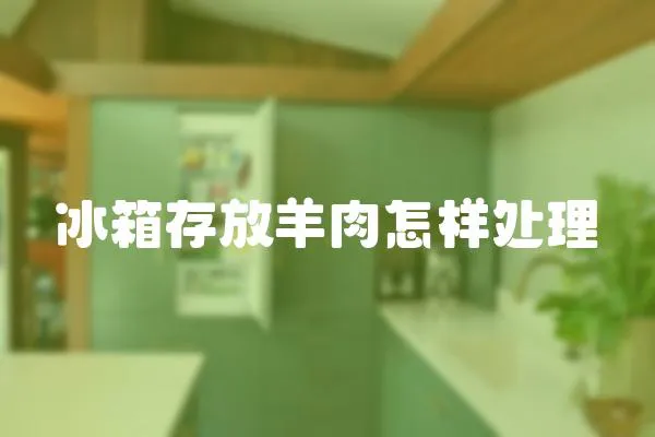冰箱存放羊肉怎樣處理