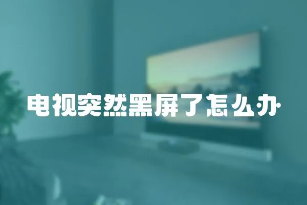 電視突然黑屏了怎么辦