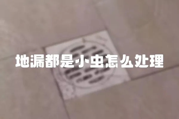 地漏都是小蟲怎么處理