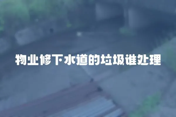 物業修下水道的垃圾誰處理