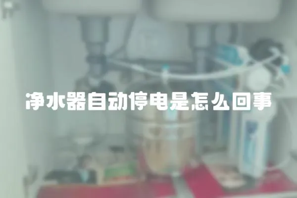 凈水器自動停電是怎么回事