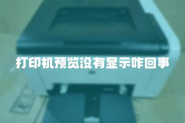 打印機預覽沒有顯示咋回事
