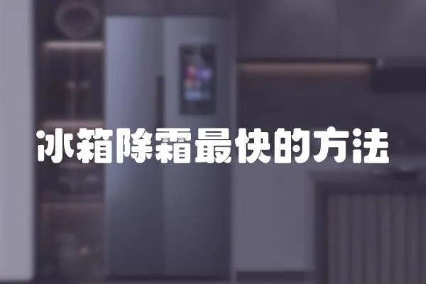 冰箱除霜最快的方法