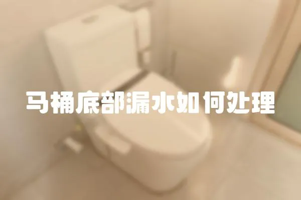 馬桶底部漏水如何處理