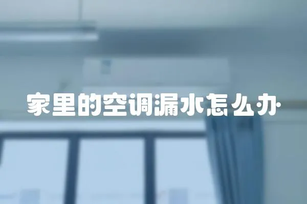 家里的空調(diào)漏水怎么辦
