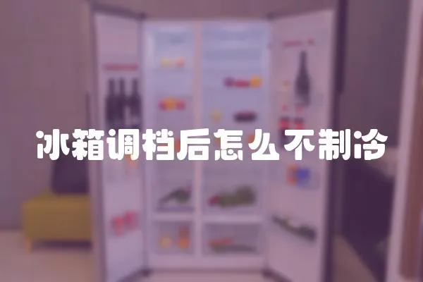 冰箱調(diào)檔后怎么不制冷
