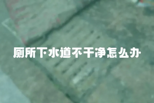 廁所下水道不干凈怎么辦