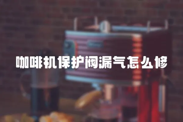 咖啡機保護閥漏氣怎么修