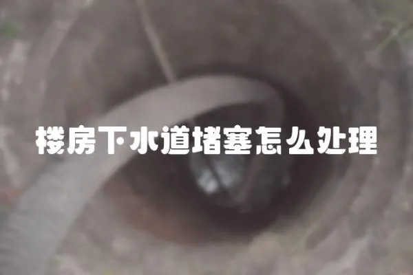 樓房下水道堵塞怎么處理