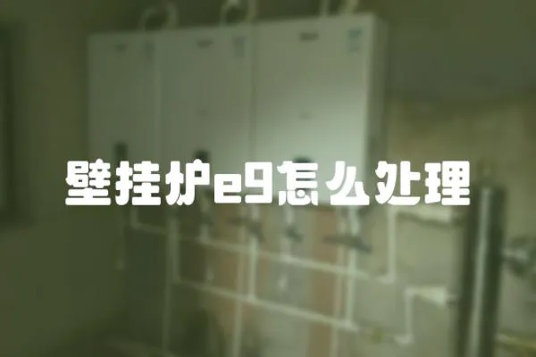 壁掛爐e9怎么處理
