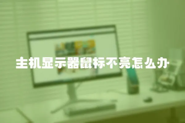 主機顯示器鼠標不亮怎么辦
