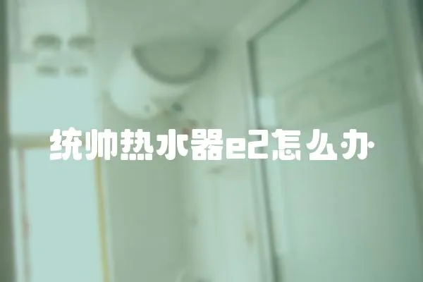 統帥熱水器e2怎么辦