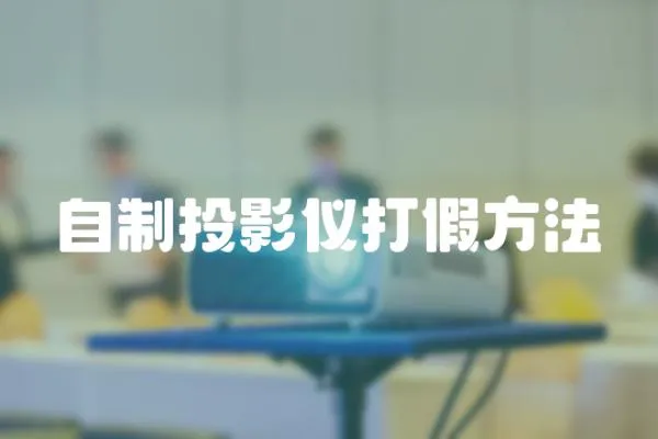 自制投影儀打假方法