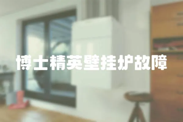 博士精英壁掛爐故障