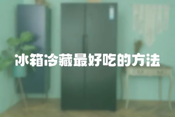 冰箱冷藏最好吃的方法