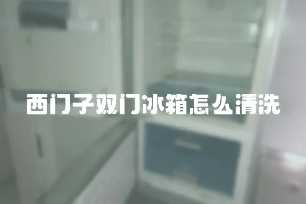 西門子雙門冰箱怎么清洗