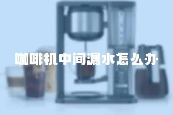 咖啡機中間漏水怎么辦