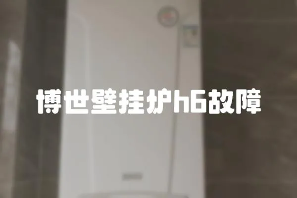 博世壁掛爐h6故障