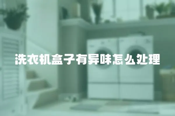 洗衣機盒子有異味怎么處理