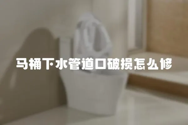 馬桶下水管道口破損怎么修