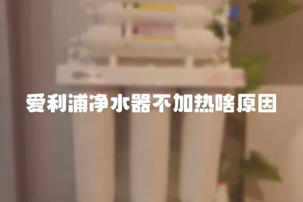 愛利浦凈水器不加熱啥原因